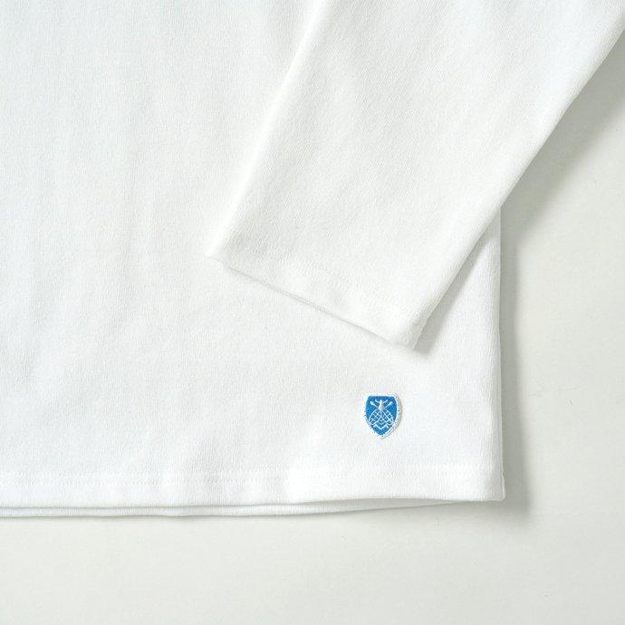 オーシバル ORCIVAL オーバーサイズ コットンロード フレンチ バスク シャツ WHITE 無地 ホワイト B211 フランス製 サイズ7 サイズ8 ビッグサイズ メンズサイ… | ORCIVAL | 03