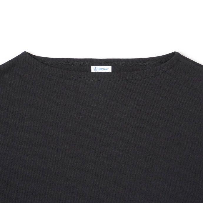 オーシバル ORCIVAL オーバーサイズ コットンロード フレンチ バスク シャツ BLACK 無地 ブラック B211 フランス製 サイズ7 サイズ8 ビッグサイズ メンズサイ… | ORCIVAL | 02