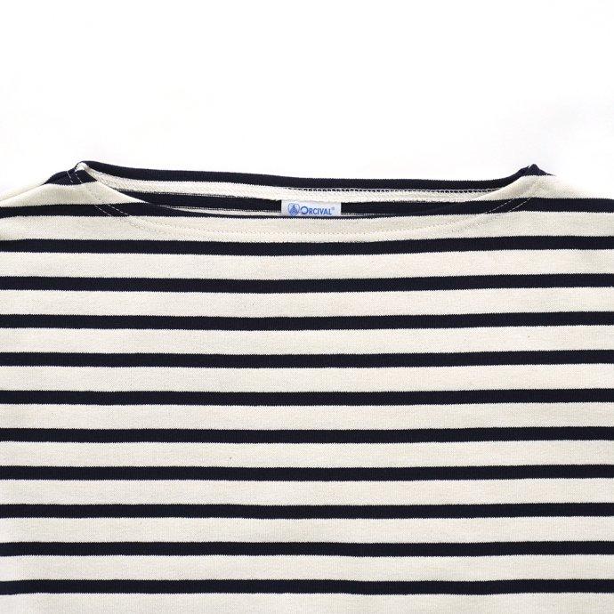 オーシバル ORCIVAL オーバーサイズ コットンロード フレンチ バスク シャツ ECRU x MARINE 生成 ／ ネイビー B211 フランス製 サイズ7 サイズ8 ビッグサイズ … | ORCIVAL | 02