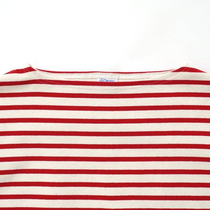 オーシバル ORCIVAL オーバーサイズ コットンロード フレンチ バスク シャツ ECRU x POPPY 生成 ／ レッド B211 フランス製 サイズ7 サイズ8 ビッグサイズ メ… | ORCIVAL | 02