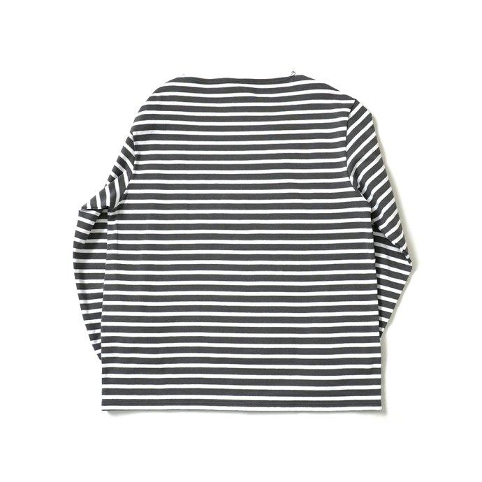 オーシバル ORCIVAL オーバーサイズ コットンロード フレンチ バスク シャツ AGATE x WHITE グレー ／ ホワイト B211 フランス製 サイズ7 サイズ8 ビッグサイ… | ORCIVAL | 01