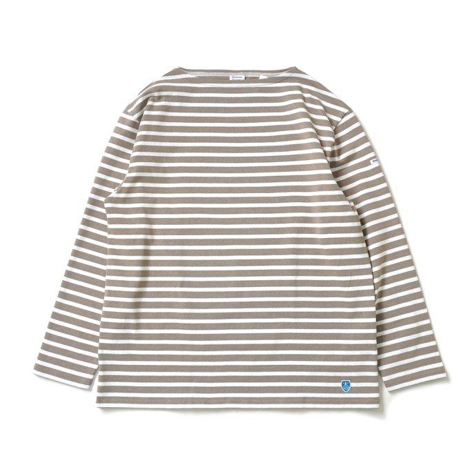 オーシバル ORCIVAL オーバーサイズ コットンロード フレンチ バスク シャツ PLANE x WHITE ベージュ ／ ホワイト B211 フランス製 サイズ7 サイズ8 ビッグサ… | ORCIVAL