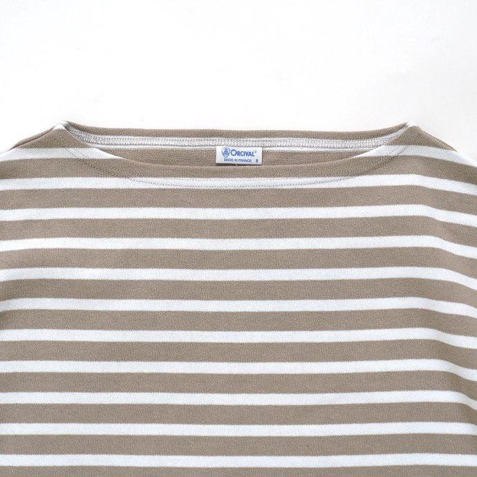 オーシバル ORCIVAL オーバーサイズ コットンロード フレンチ バスク シャツ PLANE x WHITE ベージュ ／ ホワイト B211 フランス製 サイズ7 サイズ8 ビッグサ… | ORCIVAL | 02