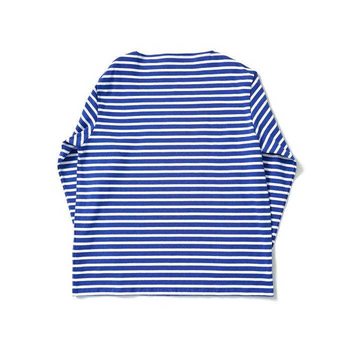 オーシバル ORCIVAL オーバーサイズ コットンロード フレンチ バスク シャツ PEACOCK x WHITE ブルー ／ ホワイト B211 フランス製 サイズ7 サイズ8 ビッグサ… | ORCIVAL | 01