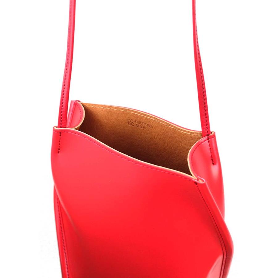 COURTNEY ORLA (コートニーオーラ) SLOPE TOTE mini レッド/キャメル SLO23SPV011001RD/CAM ショルダーバッグ 赤 シンプル 無地 鞄 ビジネス 通勤 仕事 FES1… | COURTNEY ORLA | 03