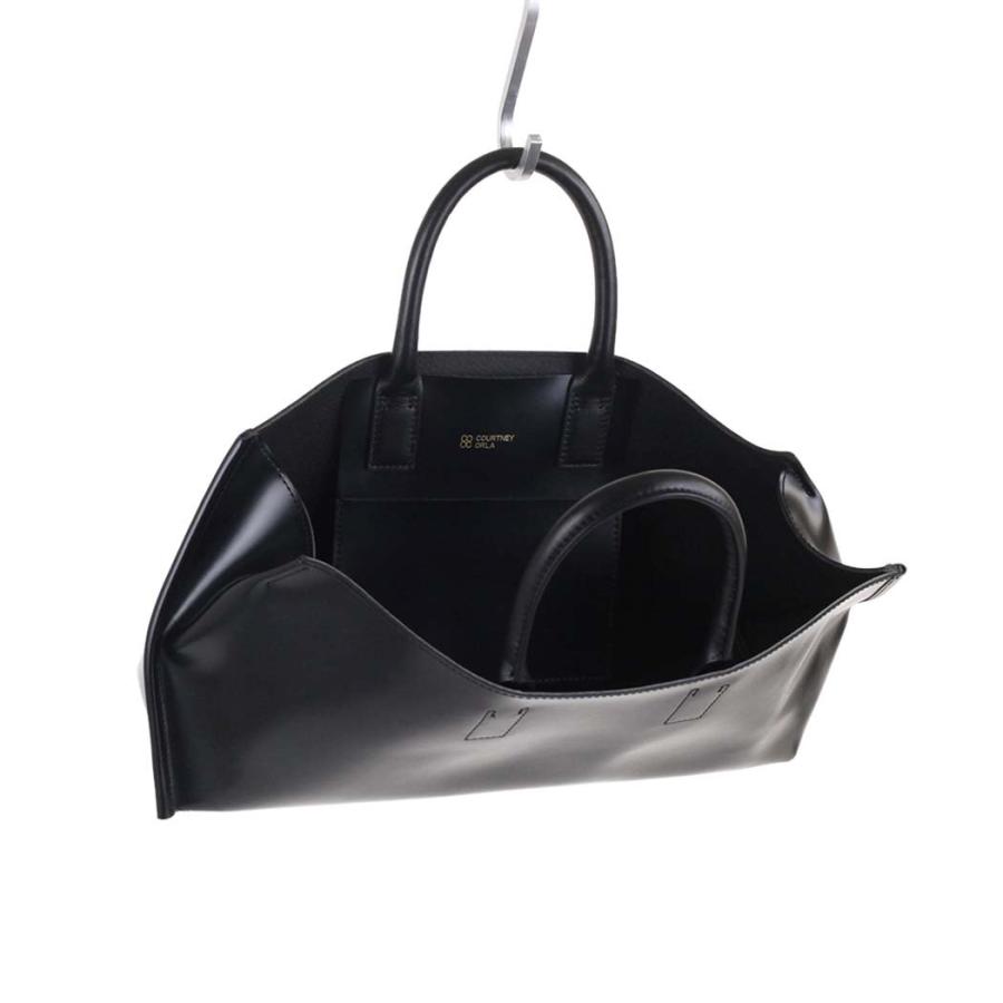 COURTNEY ORLA (コートニーオーラ) SLOPE WIDE TOTE s ブラック/ブラック SLO23SPV011003BK/BK 横長 トートバッグ 黒  シンプル 無地 鞄 ビジネス 通勤 仕事 … | COURTNEY ORLA | 04