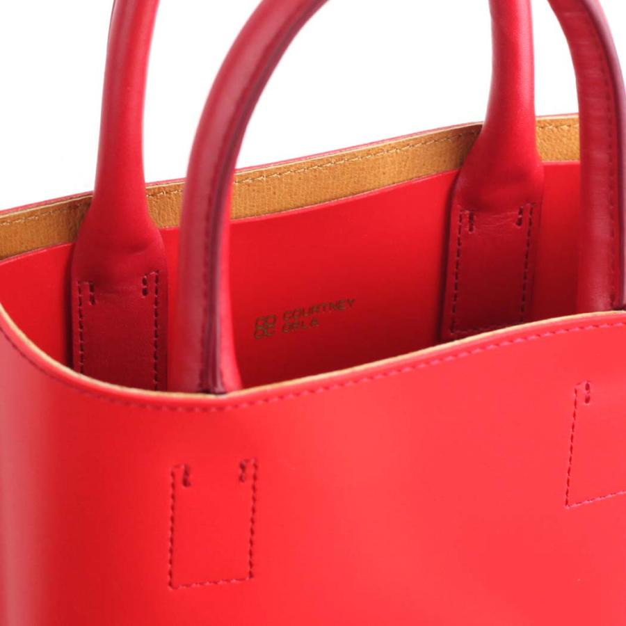 COURTNEY ORLA (コートニーオーラ) CURVE TOTE s レッド/キャメル CRV22FPV014001RD/CAM トートバッグ A5 赤 シンプル 無地 鞄 ビジネス 通勤 仕事 FES10 | COURTNEY ORLA | 05