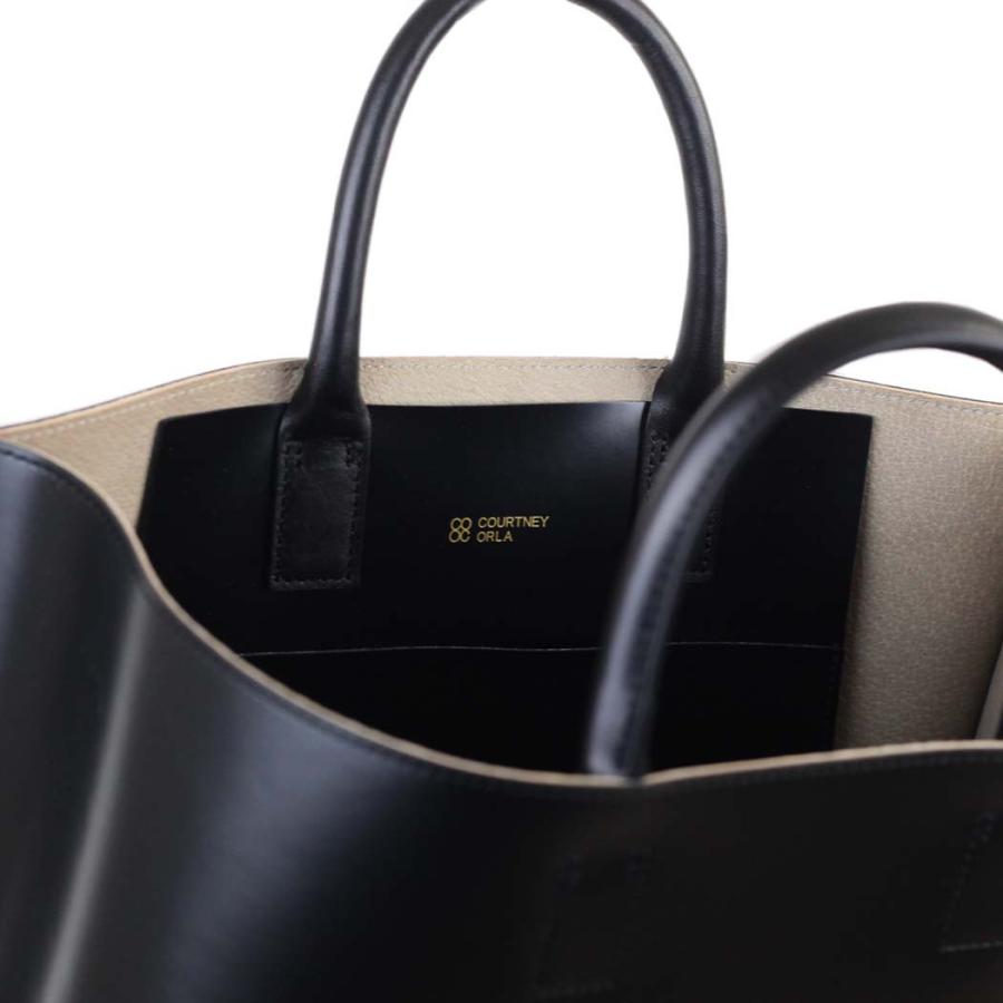 COURTNEY ORLA (コートニーオーラ) CURVE TOTE l ブラック/パールグレー CRV22FPV014003BK/PLG トートバッグ 大容量 A4 黒 シンプル 無地 鞄 ビジネス 通勤 仕… | COURTNEY ORLA | 04