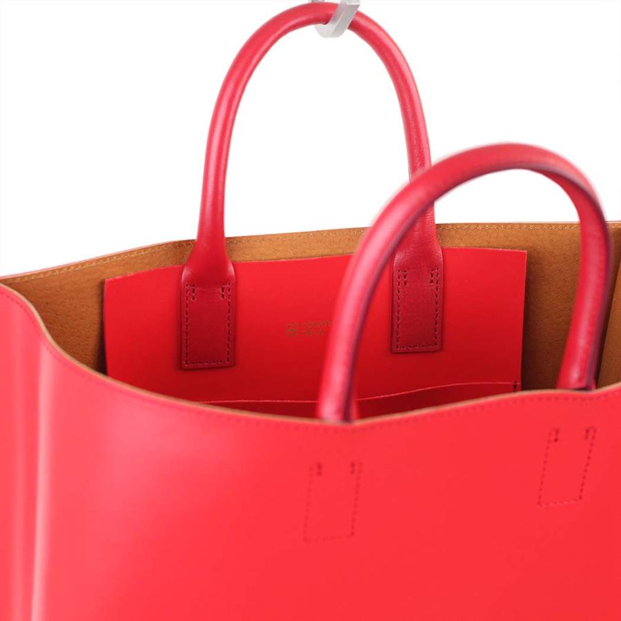 COURTNEY ORLA (コートニーオーラ) CURVE TOTE l レッド/キャメル CRV22FPV014003RD/CAM トートバッグ 大容量 A4 赤 シンプル 無地 鞄 ビジネス 通勤 仕事 F… | COURTNEY ORLA | 05