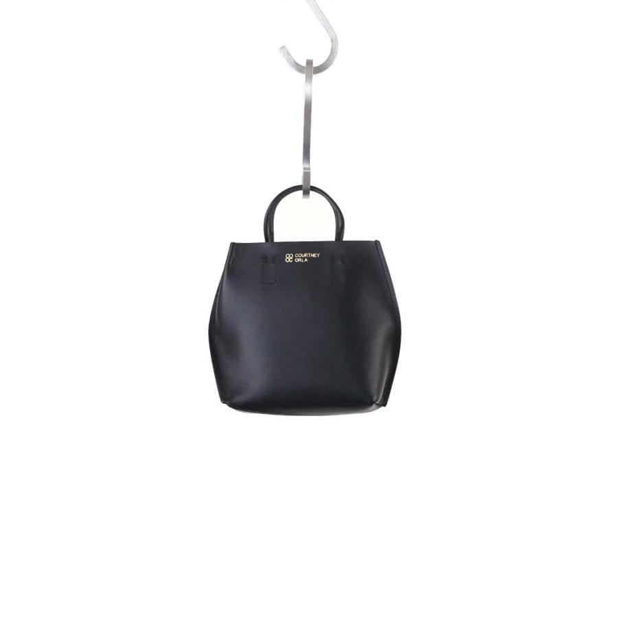 COURTNEY ORLA (コートニーオーラ) SLOPE TOTE super mini ブラック スムースレザー SLO22FCL011000BK スーパー ミニ トートバッグ 黒  シンプル 無地 鞄 ビジ… | COURTNEY ORLA