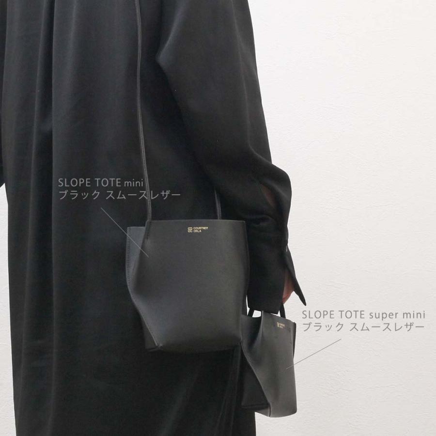 COURTNEY ORLA (コートニーオーラ) SLOPE TOTE mini ブラック スムースレザー SLO22FCL011001BK ショルダーバッグ 黒  シンプル 無地 鞄 ビジネス 通勤 仕事 … | COURTNEY ORLA | 05