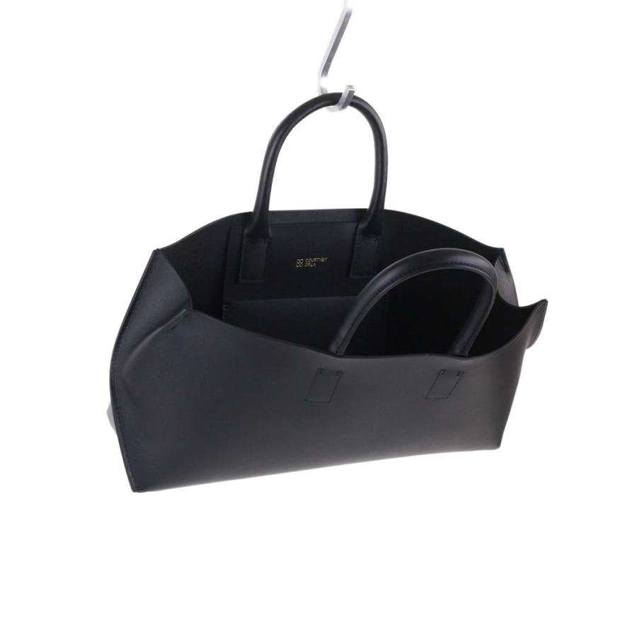 COURTNEY ORLA (コートニーオーラ) SLOPE WIDE TOTE s ブラック スムースレザー SLO22FCL011003BK トートバッグ 横長 大きく開く 黒 ワイド シンプル 無地 鞄 … | COURTNEY ORLA | 04