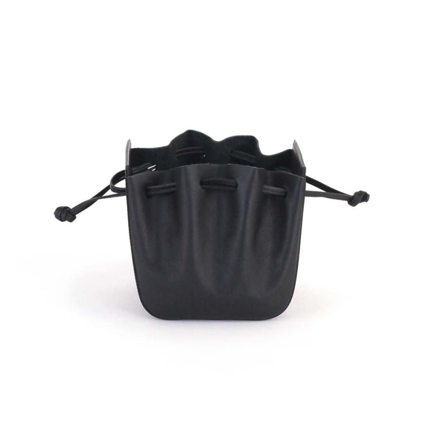 COURTNEY ORLA (コートニーオーラ) ORB s ブラック スムースレザー ORB22FCL013003BK ミニ 巾着 バッグ 黒 大きく開く 小さい シンプル 無地 鞄 ビジネス 通勤… | COURTNEY ORLA | 03