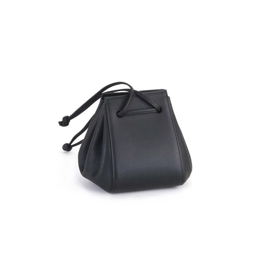 COURTNEY ORLA (コートニーオーラ) ORB s ブラック スムースレザー ORB22FCL013003BK ミニ 巾着 バッグ 黒 大きく開く 小さい シンプル 無地 鞄 ビジネス 通勤… | COURTNEY ORLA | 05