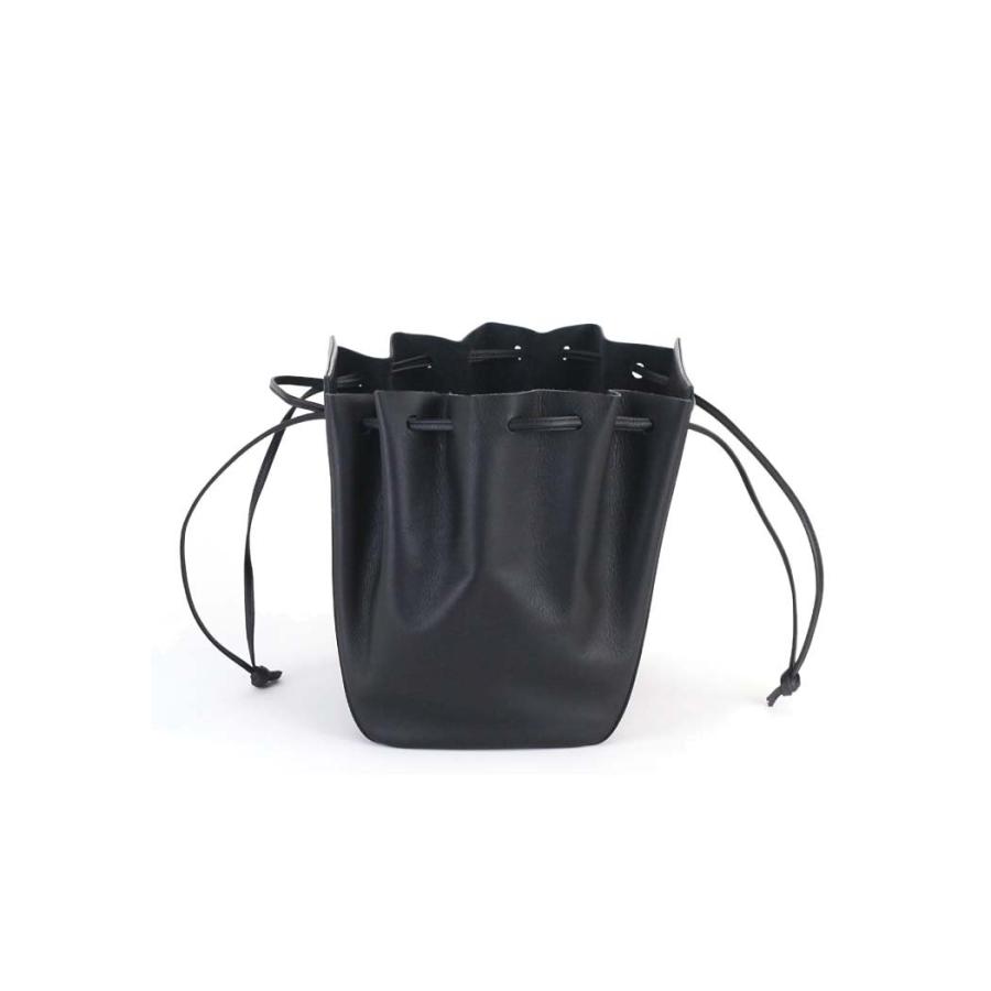 COURTNEY ORLA (コートニーオーラ) ORB m ブラック スムースレザー ORB23SCL013005BK ミニ 巾着 バッグ 黒 大きく開く 肩掛け シンプル 無地 鞄 ビジネス 通勤… | COURTNEY ORLA | 02