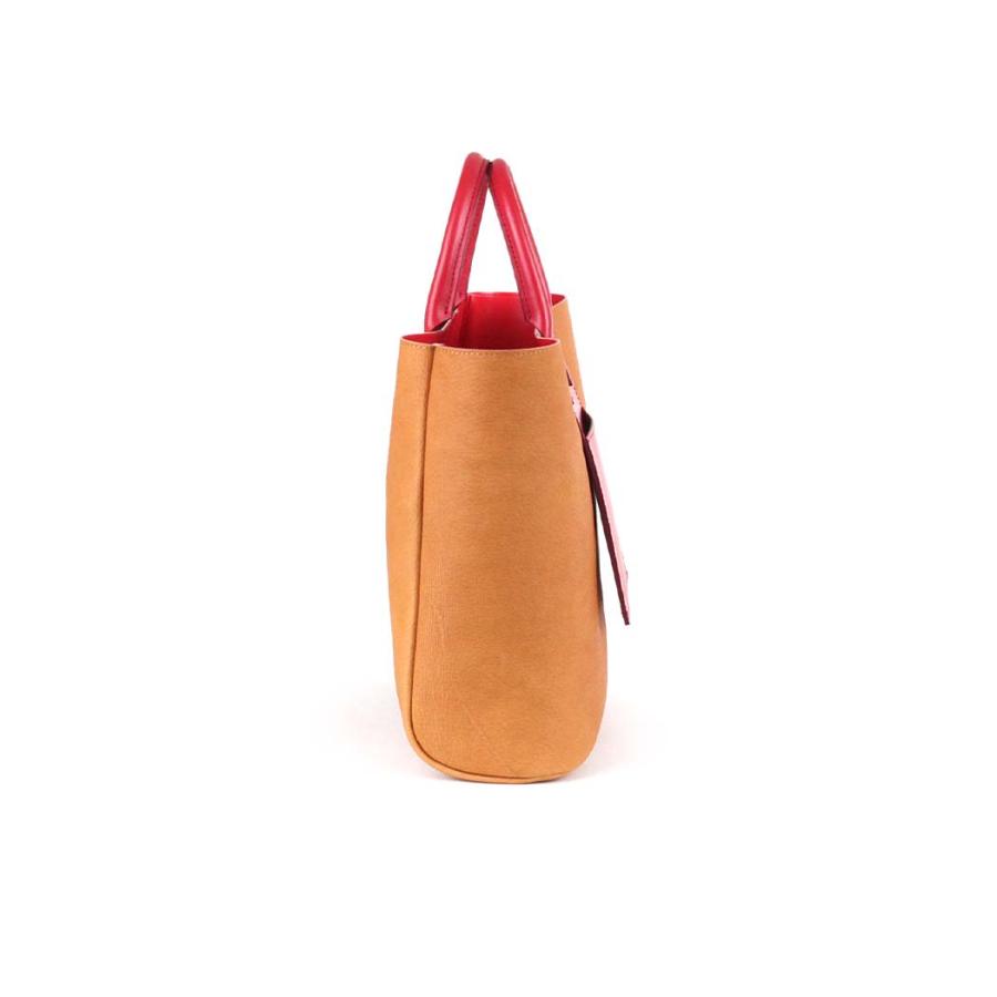 COURTNEY ORLA (コートニーオーラ) / INVERSE TOTE m レザー トートバッグ - レッド/キャメル INV23SPL015002CAM/RE | COURTNEY ORLA | 03