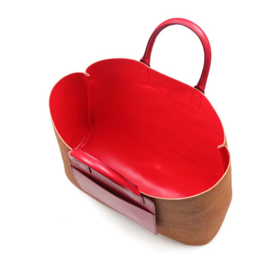 COURTNEY ORLA (コートニーオーラ) / INVERSE TOTE m レザー トートバッグ - レッド/キャメル INV23SPL015002CAM/RE | COURTNEY ORLA | 06