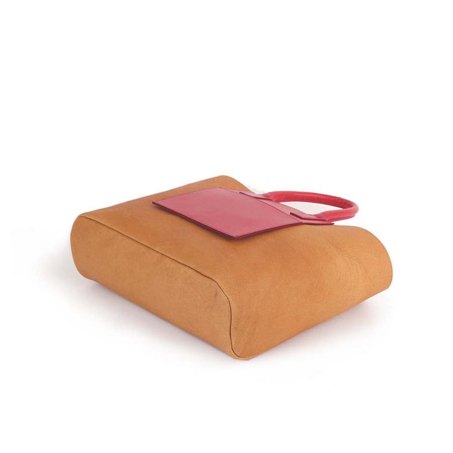 COURTNEY ORLA (コートニーオーラ) / INVERSE TOTE m レザー トートバッグ - レッド/キャメル INV23SPL015002CAM/RE | COURTNEY ORLA | 07