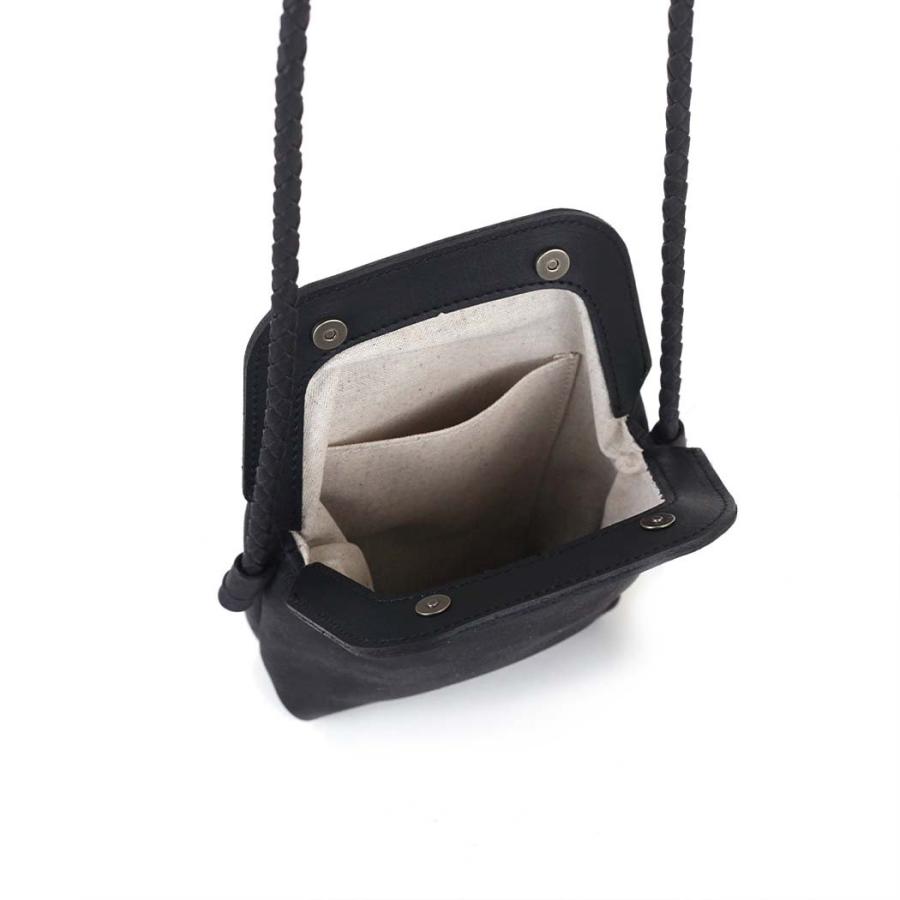 Ense (アンサ) / pens503 gamaguchi sacoche ガマグチ サコッシュ レザー ミニショルダー - ブラック FES10 | Ense | 03
