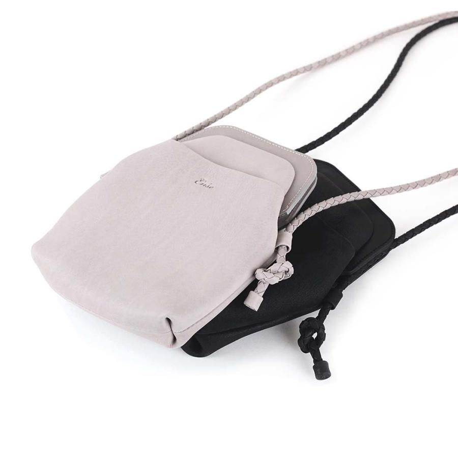 Ense (アンサ) / pens503 gamaguchi sacoche ガマグチ サコッシュ レザー ミニショルダー - グレージュ FES10 | Ense | 04