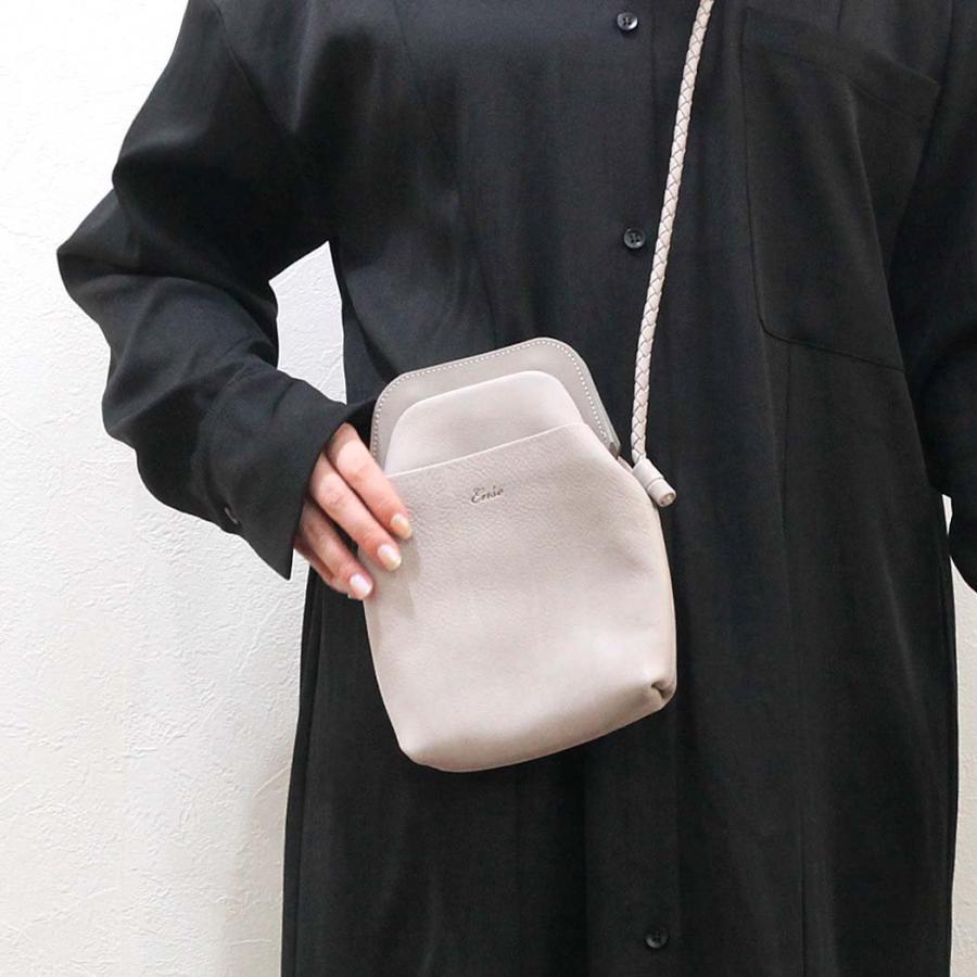 Ense (アンサ) / pens503 gamaguchi sacoche ガマグチ サコッシュ レザー ミニショルダー - グレージュ FES10 | Ense | 05