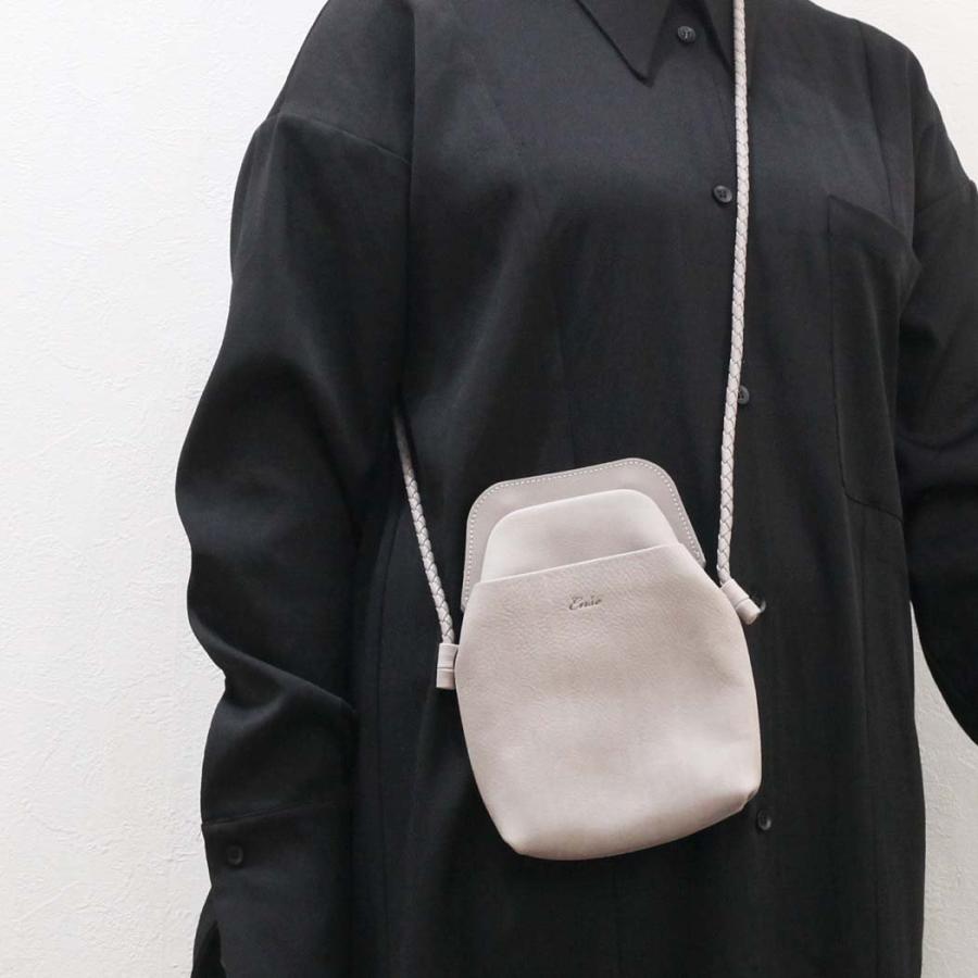 Ense (アンサ) / pens503 gamaguchi sacoche ガマグチ サコッシュ レザー ミニショルダー - グレージュ FES10 | Ense | 06