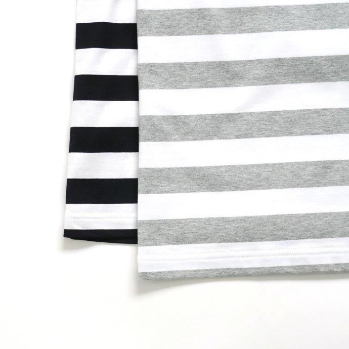 Powderhorn Mountaineering / PH23SS-001 P.H. M.STRIPE TEE Regular Stripe - Grey/White ボーダー半袖Tシャツ | Powderhorn Mountaineering(ファッション) | 04