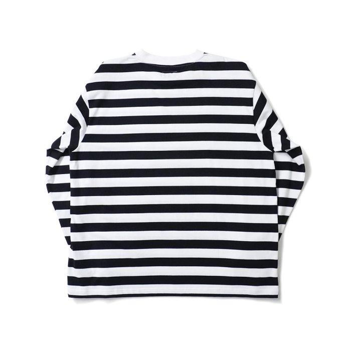 Powderhorn Mountaineering / PH23SS-002 P.H. M.STRIPE L/S TEE Regular Stripe - Black/White ボーダー長袖Tシャツ | Powderhorn Mountaineering(ファッション) | 01