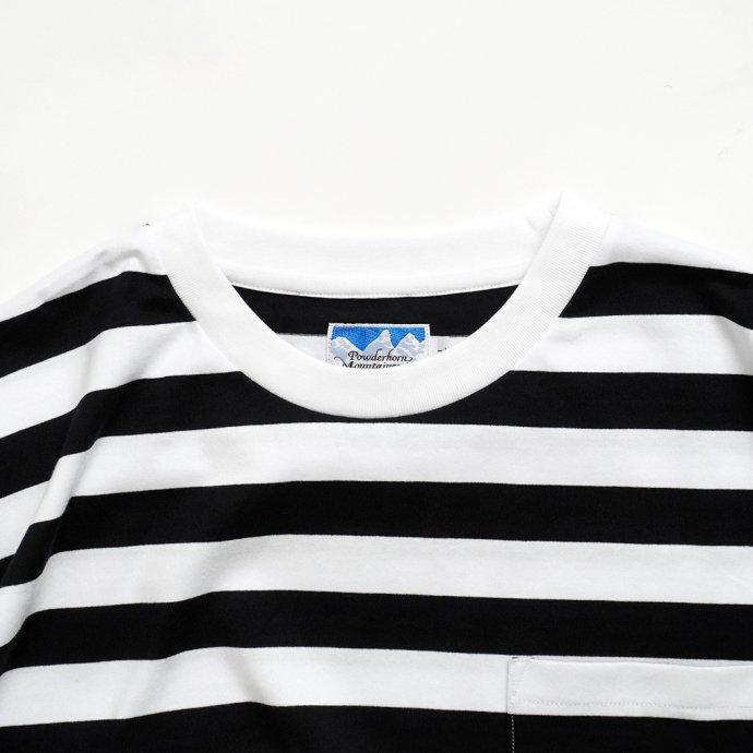 Powderhorn Mountaineering / PH23SS-002 P.H. M.STRIPE L/S TEE Regular Stripe - Black/White ボーダー長袖Tシャツ | Powderhorn Mountaineering(ファッション) | 02