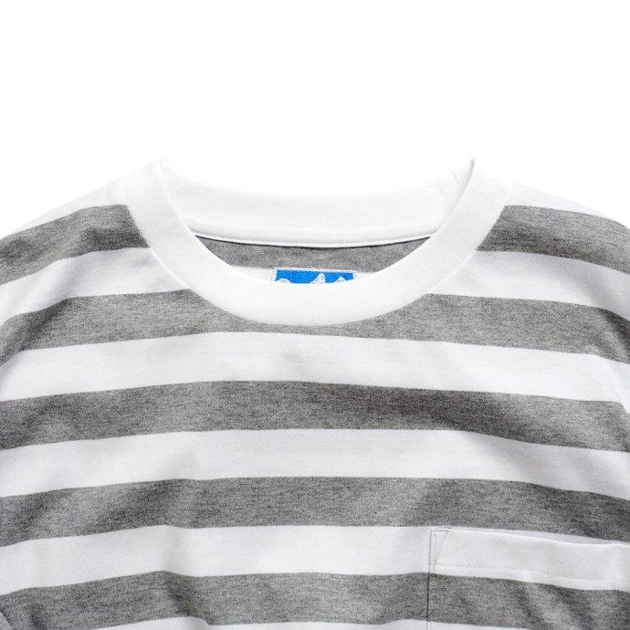 Powderhorn Mountaineering / PH23SS-002 P.H. M.STRIPE L/S TEE Regular Stripe - Grey/White ボーダー長袖Tシャツ | Powderhorn Mountaineering(ファッション) | 02