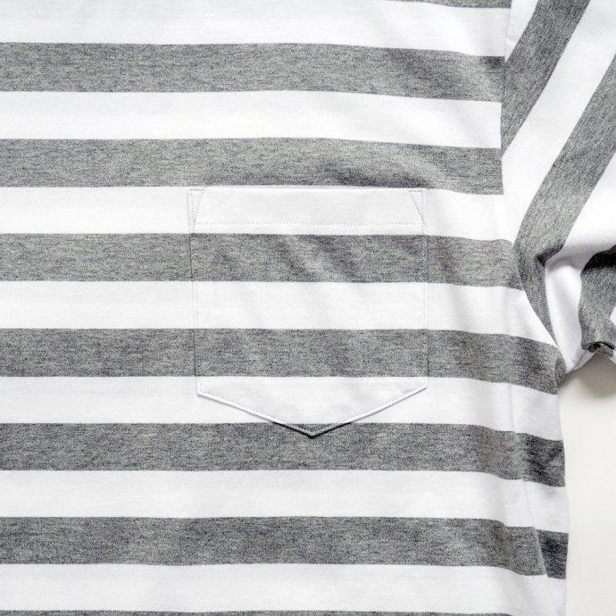 Powderhorn Mountaineering / PH23SS-002 P.H. M.STRIPE L/S TEE Regular Stripe - Grey/White ボーダー長袖Tシャツ | Powderhorn Mountaineering(ファッション) | 03