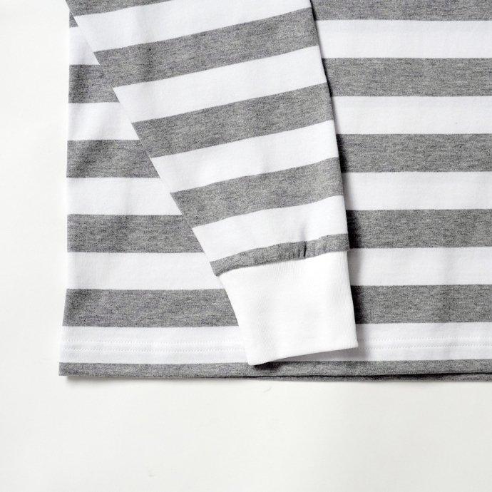Powderhorn Mountaineering / PH23SS-002 P.H. M.STRIPE L/S TEE Regular Stripe - Grey/White ボーダー長袖Tシャツ | Powderhorn Mountaineering(ファッション) | 04
