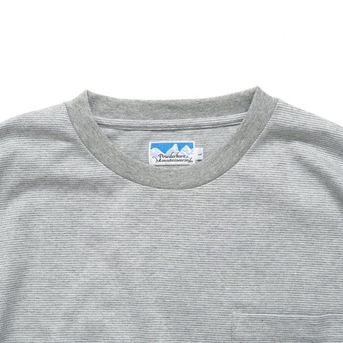 Powderhorn Mountaineering / PH23SS-002 P.H. M.STRIPE L/S TEE Micro Stripe - Grey/White マイクロボーダー長袖Tシャツ | Powderhorn Mountaineering(ファッション) | 02