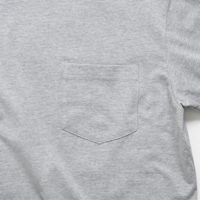 Powderhorn Mountaineering / PH23SS-002 P.H. M.STRIPE L/S TEE Micro Stripe - Grey/White マイクロボーダー長袖Tシャツ | Powderhorn Mountaineering(ファッション) | 03