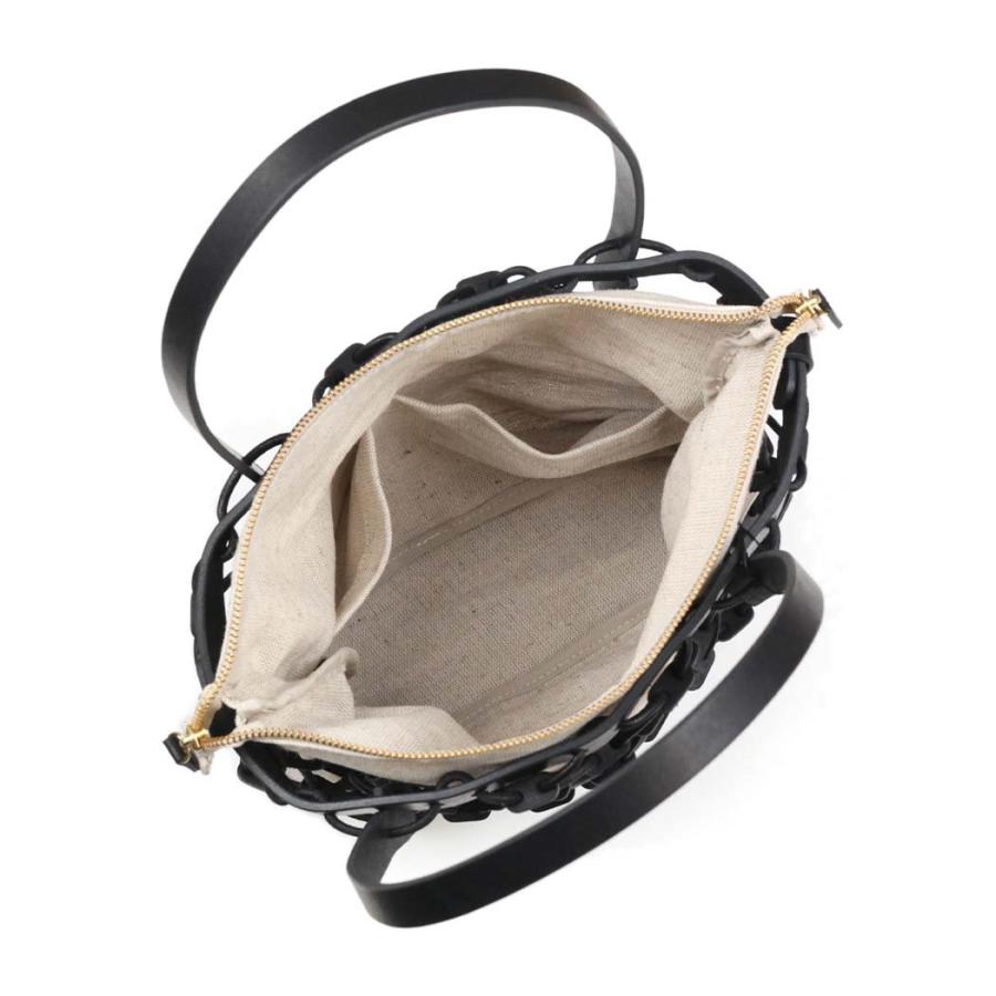 Ense (アンサ) / k003 kago tote mini レザー カゴ トート バッグ - ブラック / キナリ | Ense | 05