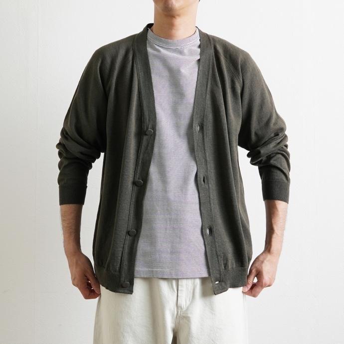 STILL BY HAND スティル バイ ハンド KN02232 - KHAKI GREEN コットン／リネン カーディガン カーキグリーン 送料無料 買い回り 買い周り  即日発送 即納 プチ… | STILL BY HAND | 06