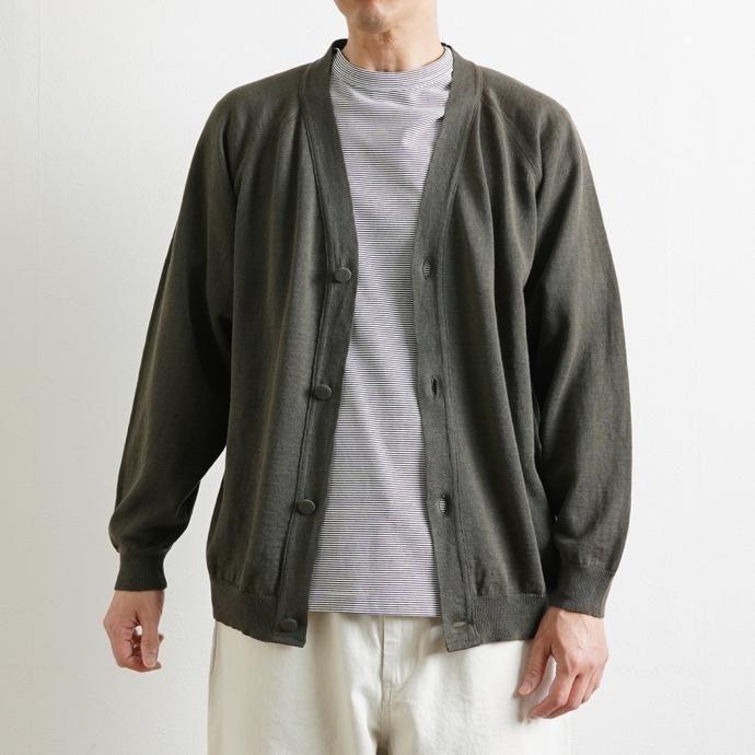 STILL BY HAND スティル バイ ハンド KN02232 - KHAKI GREEN コットン／リネン カーディガン カーキグリーン 送料無料 買い回り 買い周り  即日発送 即納 プチ… | STILL BY HAND | 05