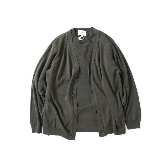 STILL BY HAND スティル バイ ハンド KN02232 - KHAKI GREEN コットン／リネン カーディガン カーキグリーン 送料無料 買い回り 買い周り  即日発送 即納 プチ… | STILL BY HAND | 04