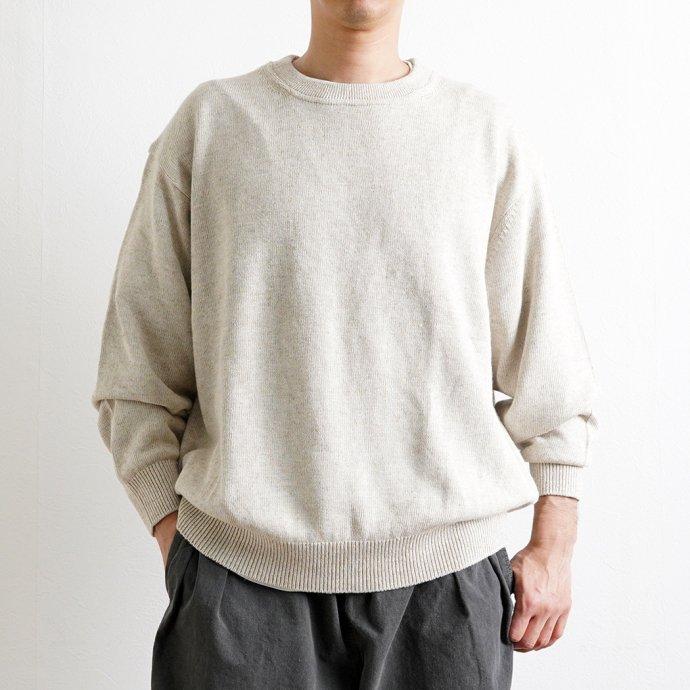 reverve / RV23S003 LONG SLEEVE PULLOVER - NATURAL ロングスリーブ プルオーバー ナチュラル | crepuscule | 05