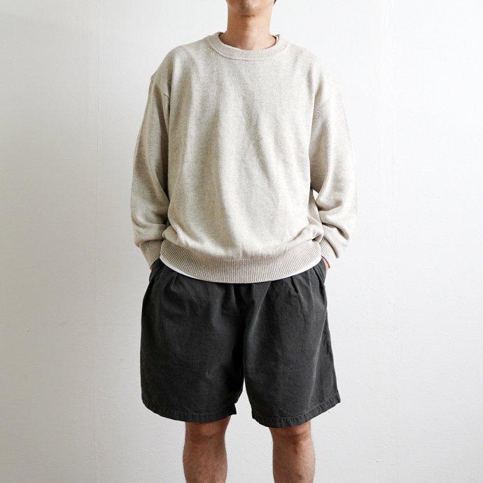 reverve / RV23S003 LONG SLEEVE PULLOVER - NATURAL ロングスリーブ プルオーバー ナチュラル | crepuscule | 06