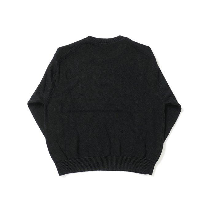 reverve / RV23S003 LONG SLEEVE PULLOVER - BLACK ロングスリーブ プルオーバー ブラック | crepuscule | 01