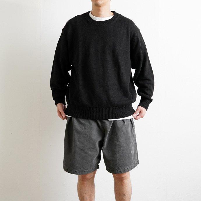 reverve / RV23S003 LONG SLEEVE PULLOVER - BLACK ロングスリーブ プルオーバー ブラック | crepuscule | 06