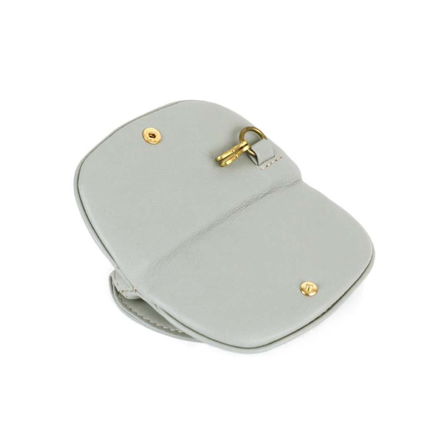 mnoi ムノイ Mit wallet ミニ財布 コインケース ブルーグレー 日本製 財布 ミニ 小さい 小銭入れ 人気 本革 無地 レザー スリム ウォレット ブルー グレー ギ… | ブルー（ファッション） | 02