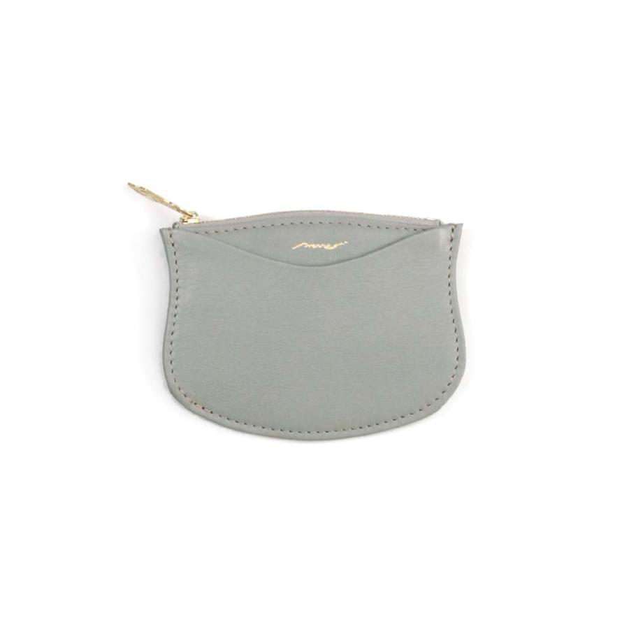 mnoi ムノイ Slim wallet arch ミニ財布 コインケース ブルーグレー 日本製 財布 ミニ 小さい 小銭入れ 人気 本革 無地 レザー スリム ウォレット ブルー グレ… | ブルー（ファッション）
