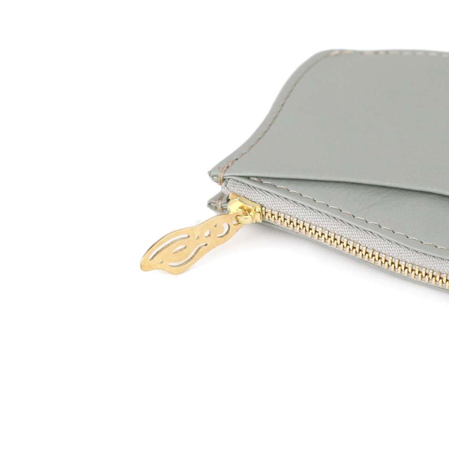 mnoi ムノイ Slim wallet arch ミニ財布 コインケース ブルーグレー 日本製 財布 ミニ 小さい 小銭入れ 人気 本革 無地 レザー スリム ウォレット ブルー グレ… | ブルー（ファッション） | 04