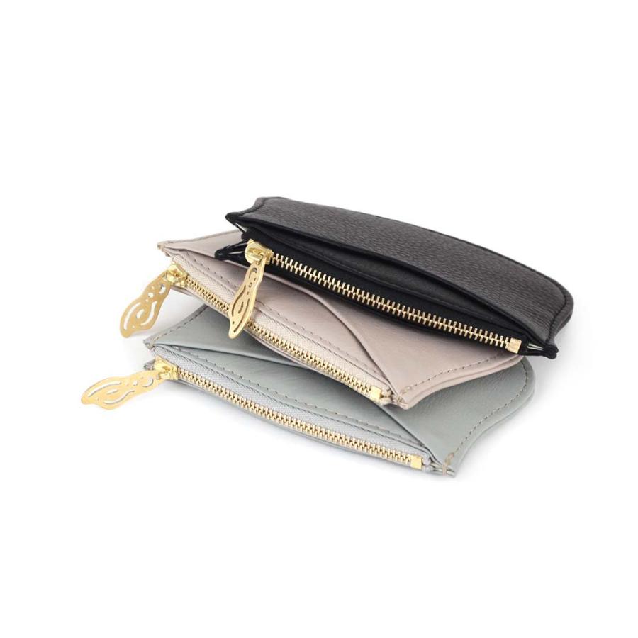 mnoi ムノイ Slim wallet arch ミニ財布 コインケース ブルーグレー 日本製 財布 ミニ 小さい 小銭入れ 人気 本革 無地 レザー スリム ウォレット ブルー グレ… | ブルー（ファッション） | 05