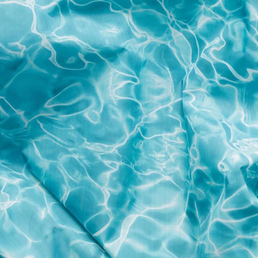 BAGGU バグー エコバッグ BABY リサイクル ポリエステル プール 2023年 新色 青 ブルー 水 柄 ベビー 洗濯可能 折り畳み コンパクト 軽量 ミニ コンビニ レジ… | ブルー（ファッション） | 01