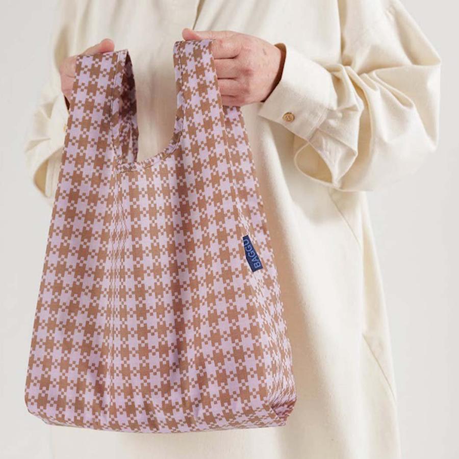 BAGGU バグー エコバッグ BABY リサイクル ナイロン ローズピンク ギンガム チェック 2023年 新色 ピンク ベビー 洗濯可能 折り畳み コンパクト 軽量 ミニ コ… | BAGGU | 03
