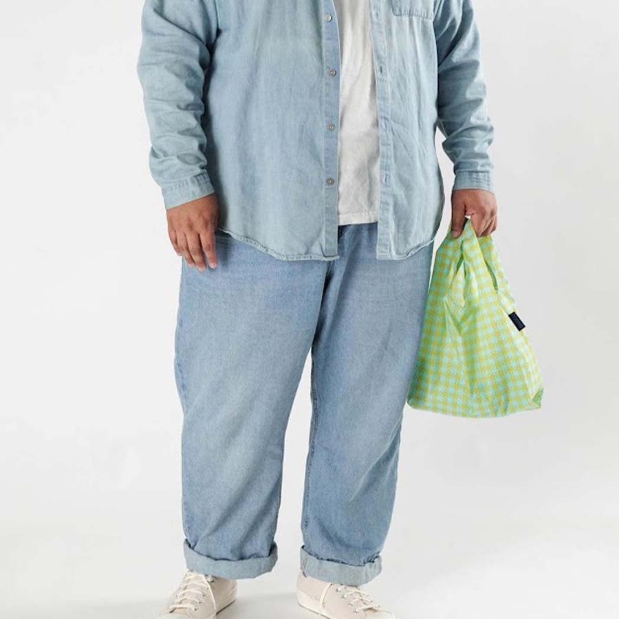 BAGGU バグー エコバッグ BABY リサイクル ナイロン ミントグリーン ギンガム チェック 2023年 新色 緑 柄 ベビー 洗濯可能 折り畳み コンパクト 軽量 ミニ コ… | BAGGU | 02