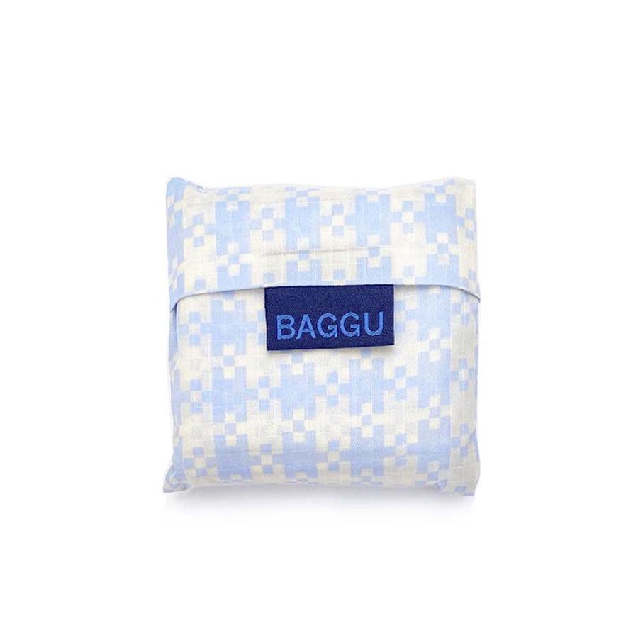 BAGGU バグー エコバッグ BABY リサイクル ナイロン ライトブルー ギンガム チェック 2023年 新色 青 柄 ベビー 洗濯可能 折り畳み コンパクト 軽量 ミニ コン… | BAGGU | 03